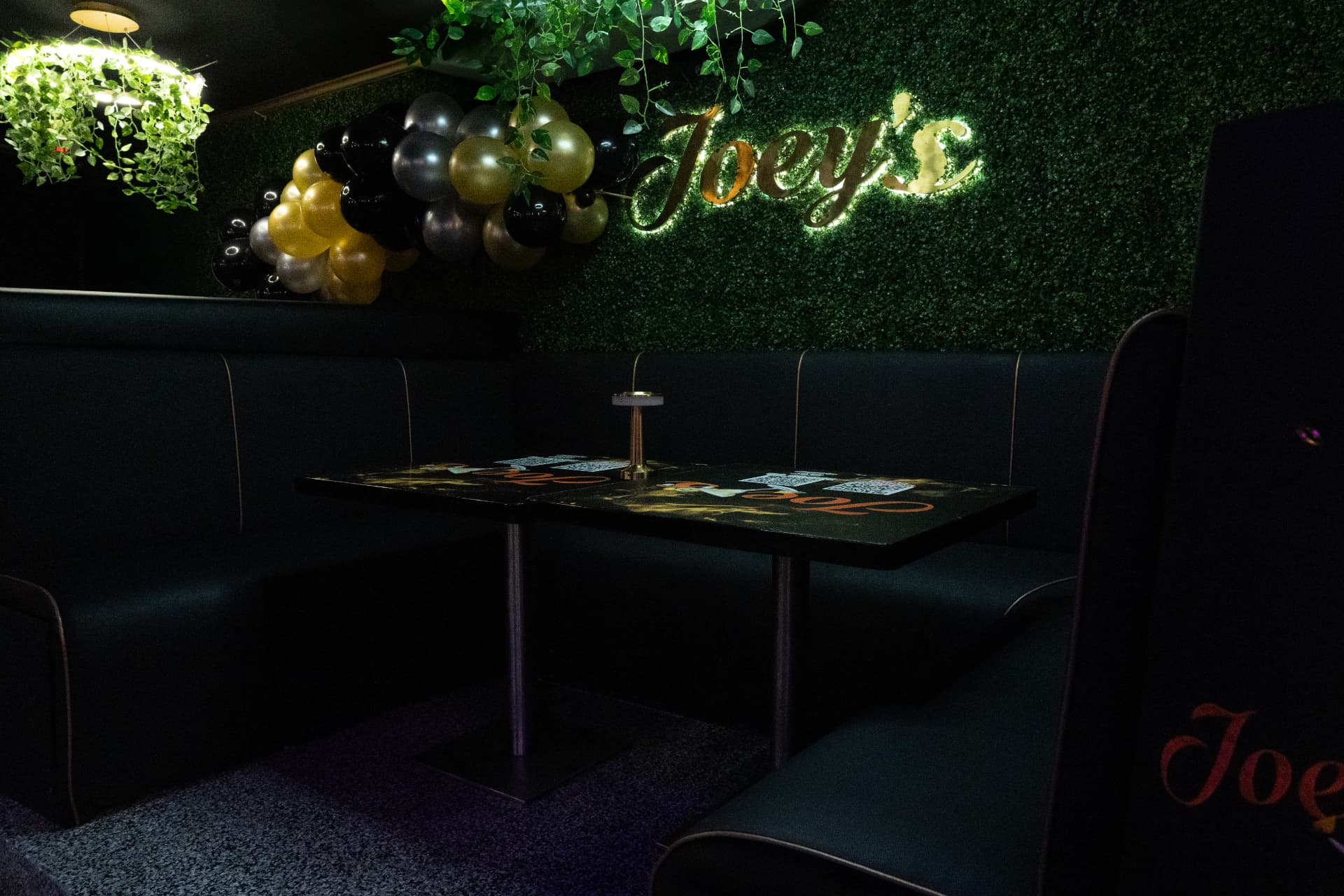 Joey's lounge interior with guests